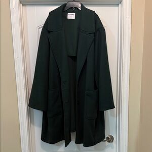Old Navy Forest Green Open-Front Trench Coat